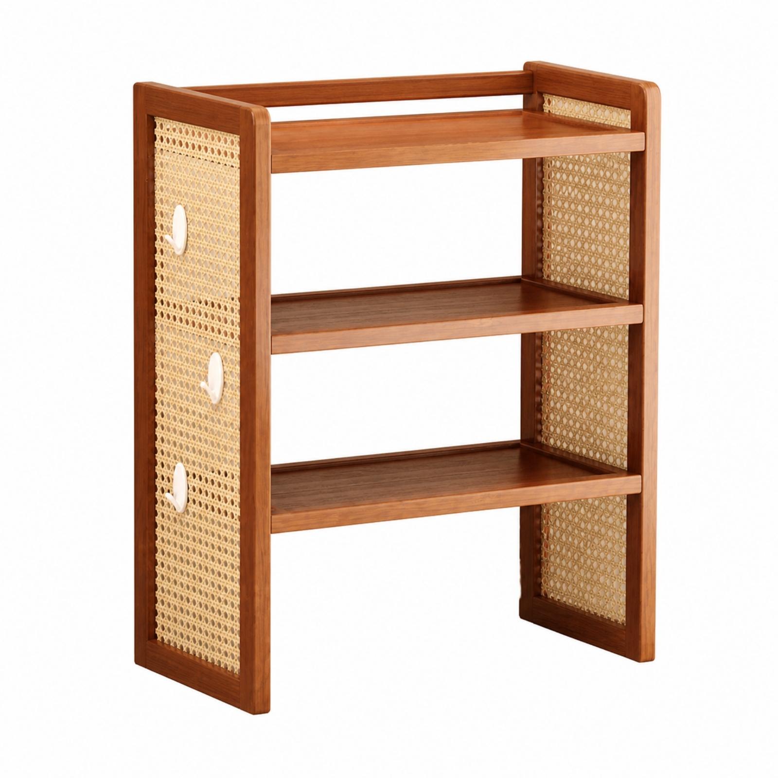 Desktop Organizer Bamboo - Bamboo Desktop Storage Rack Space-Saving 4-Tier