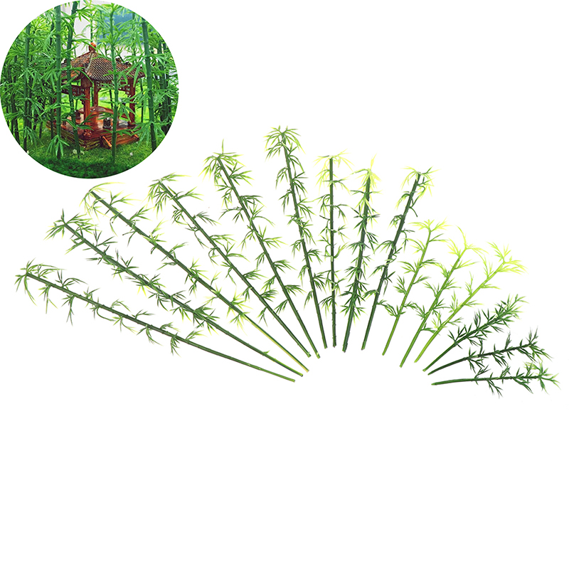 Desktop Organizer Bamboo - 20Pcs Plastic Miniature Model Tree Landscape