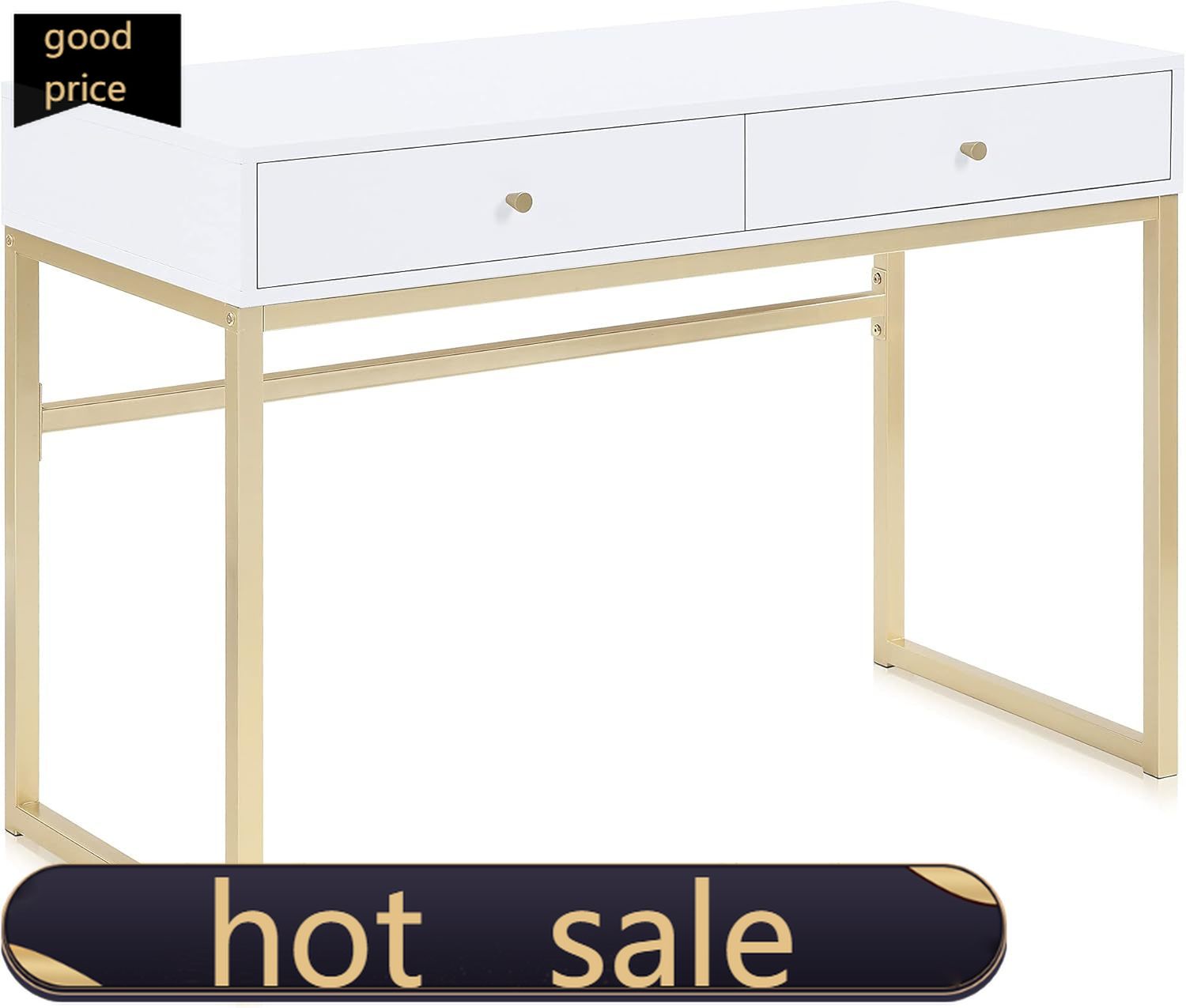 Home Office With Two Desks - Modern 42 Inch Makeup Vanity Dressing