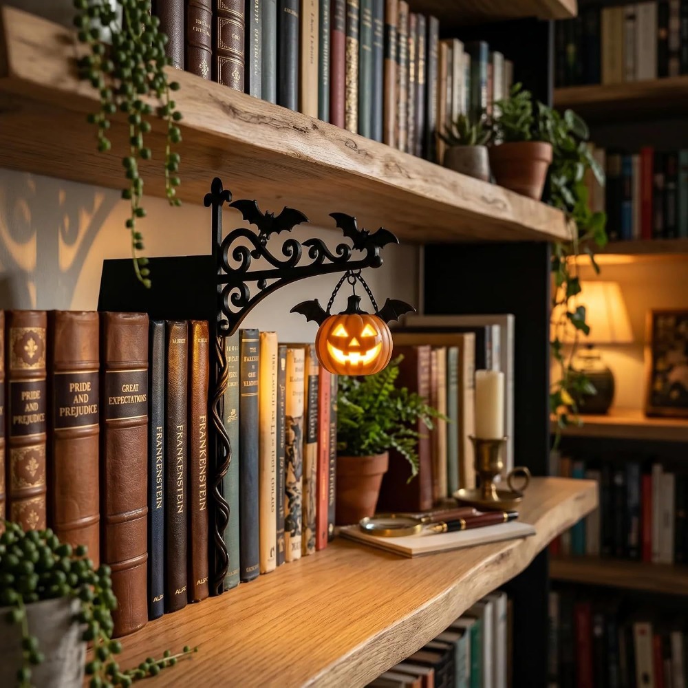 Home Office Library - Cozy Ghost Shape Halloween Library Shelf
