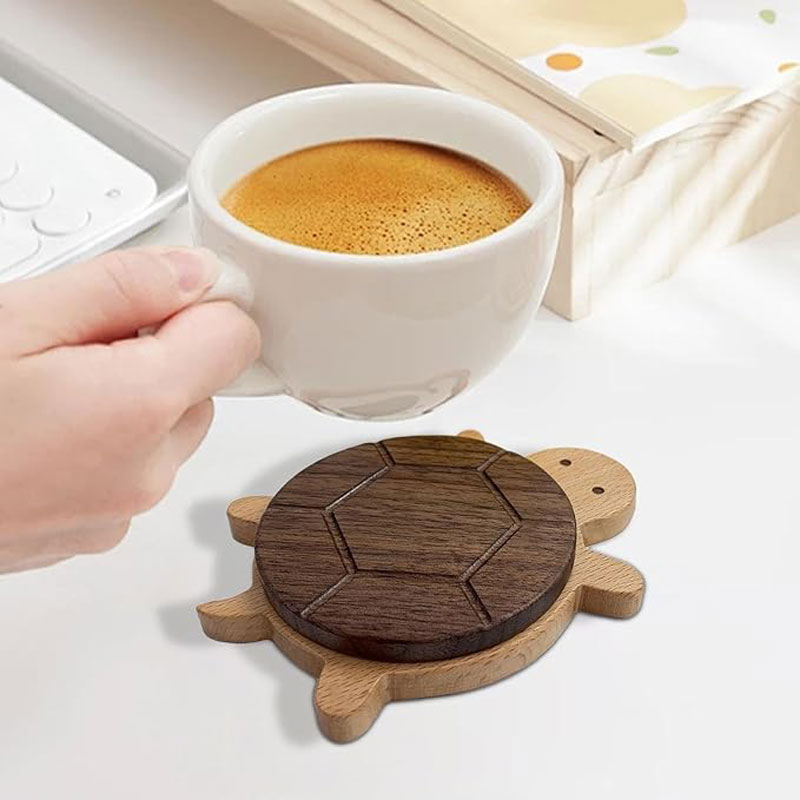 Desktop Organizer Bamboo - Creative Black Walnut Solid Wood Tortoise