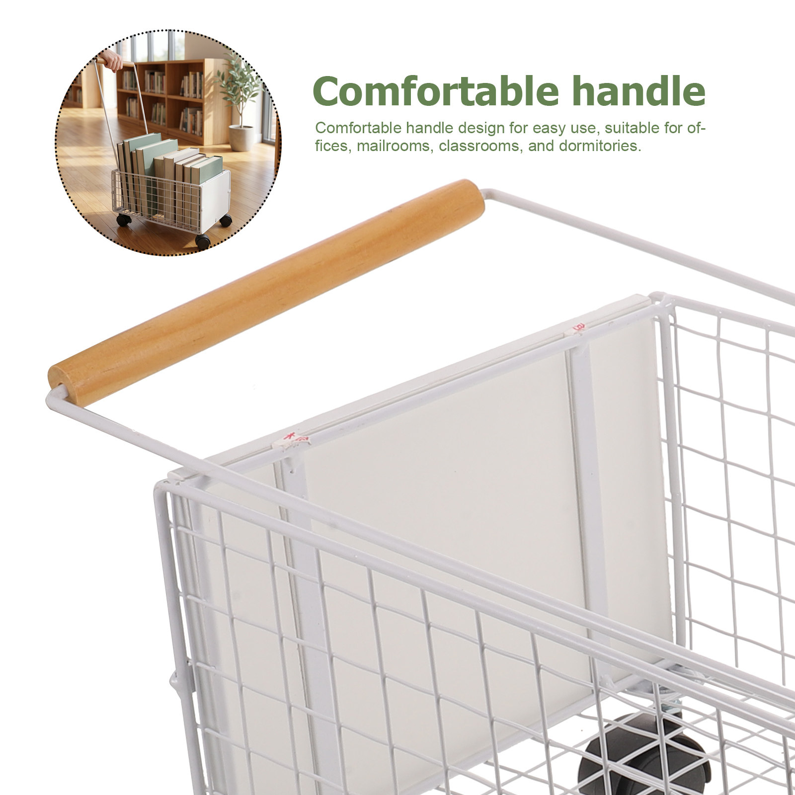 Library Book Cart on Wheels Mo - Home Office Library 评论和价格