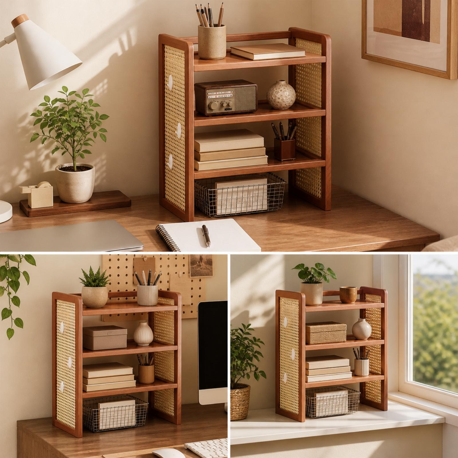 Bamboo Desktop Storage Rack Sp - Desktop Organizer Bamboo 评论和价格