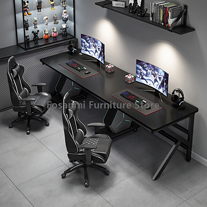 Large 2-Person Gamer PC Desk w - Home Office With Two Desks 评论和价格