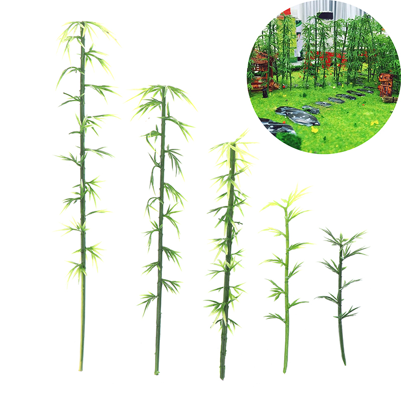 20Pcs Plastic Miniature Model  - Desktop Organizer Bamboo 评论和价格