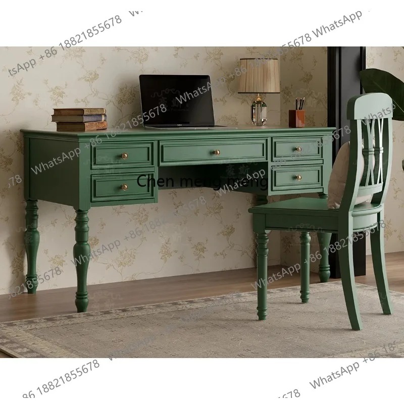 E136  Vintage Style Two-in-One - Home Office With Two Desks 评论和价格