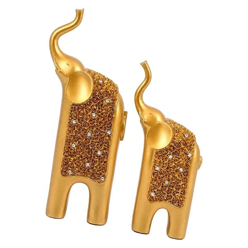 Elephant Desk Sculptures, Two - Home Office With Two Desks 评论和价格