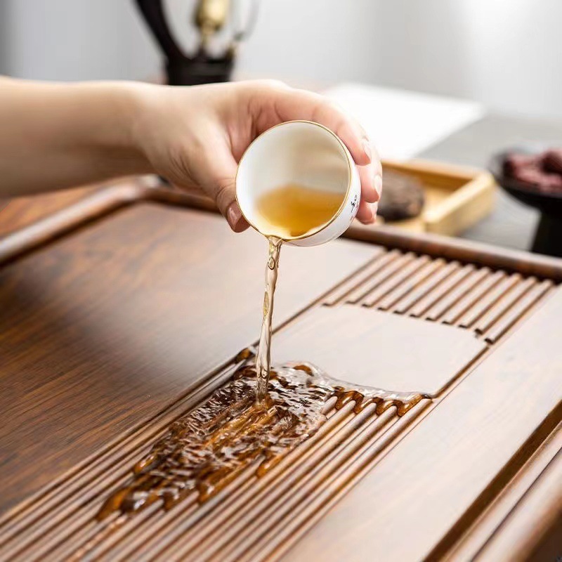 High Grade Large Tea Tray Huan - Desktop Organizer Bamboo 评论和价格