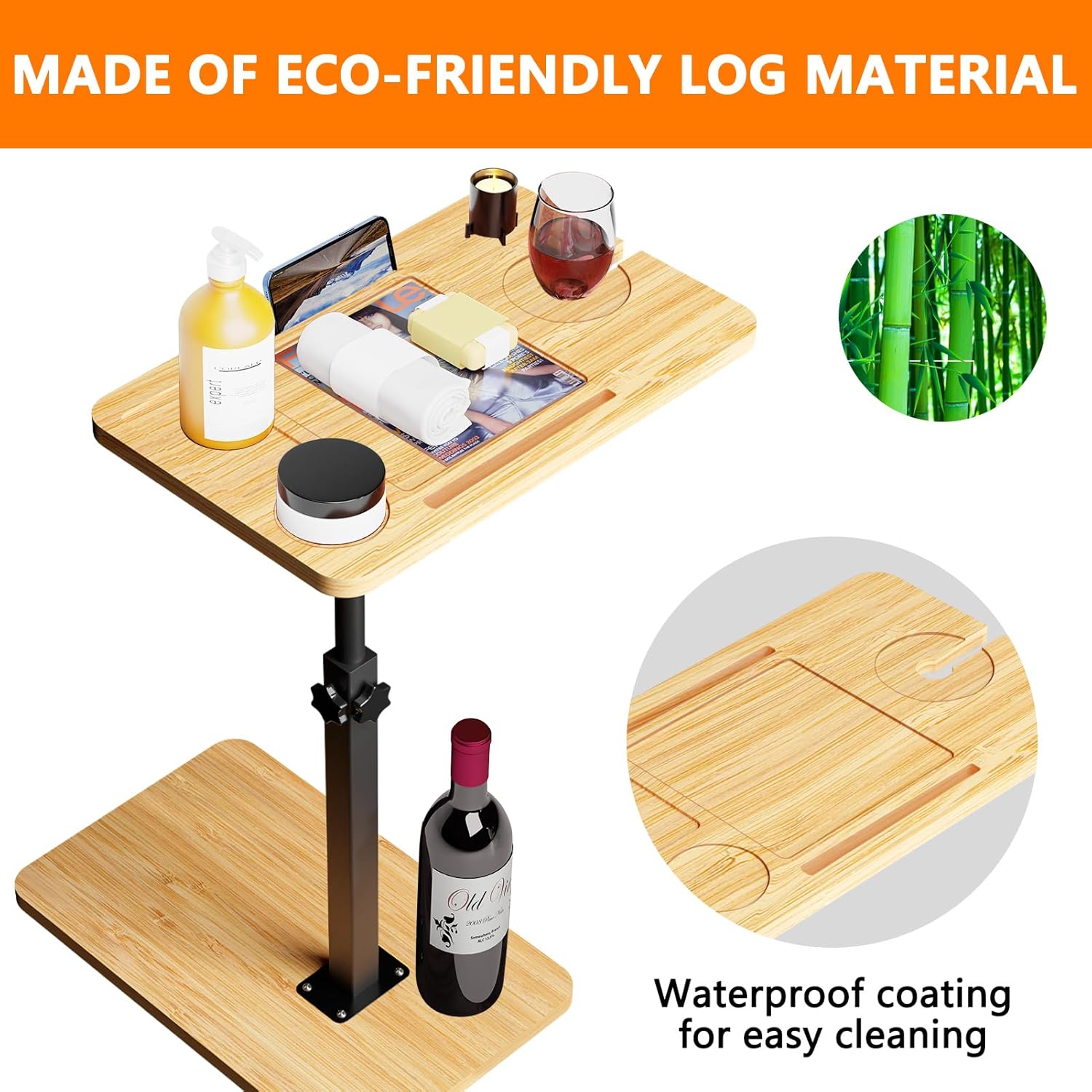 Bamboo C Table End Table 360°S - Desktop Organizer Bamboo 评论和价格