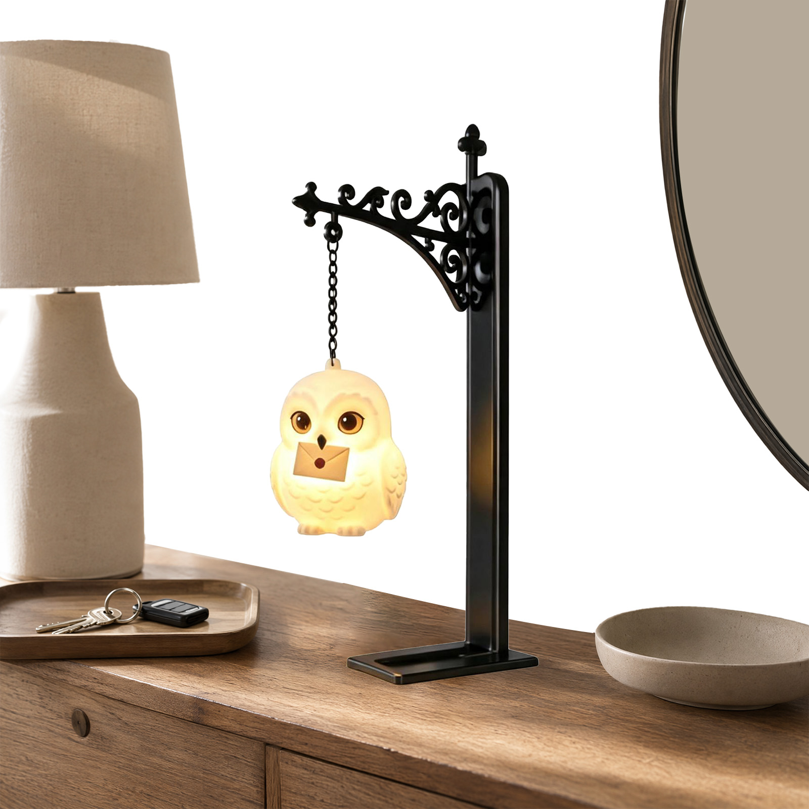 Decorative Owl Hanging Bookshe - Home Office Library 评论和价格