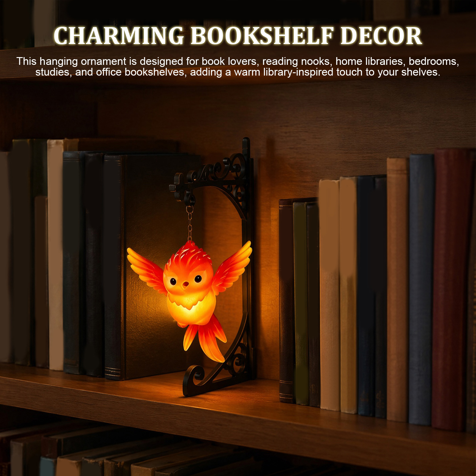 Decorative Owl Hanging Bookshe - Home Office Library 评论和价格