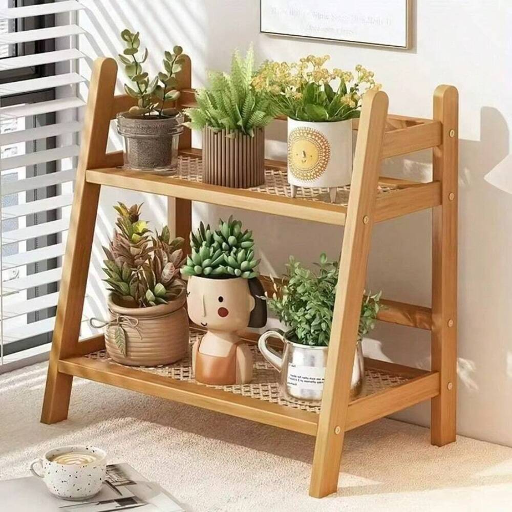 2-Tier Bamboo Countertop Stora - Desktop Organizer Bamboo 评论和价格