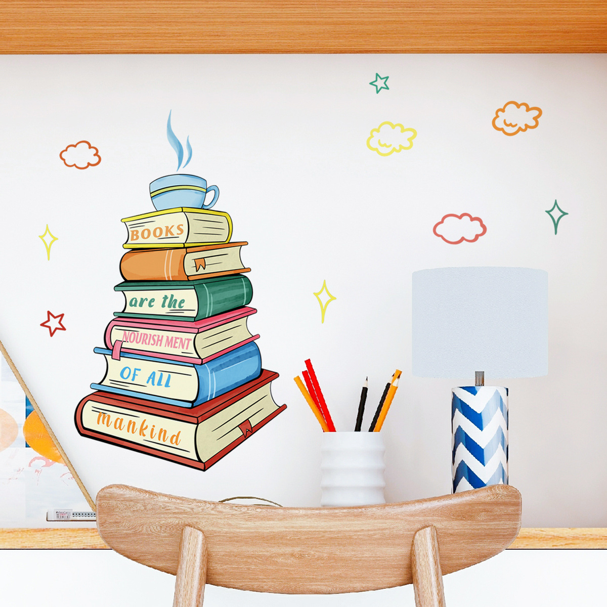 Never Stop Reading Wall Decals - Home Office Library 评论和价格
