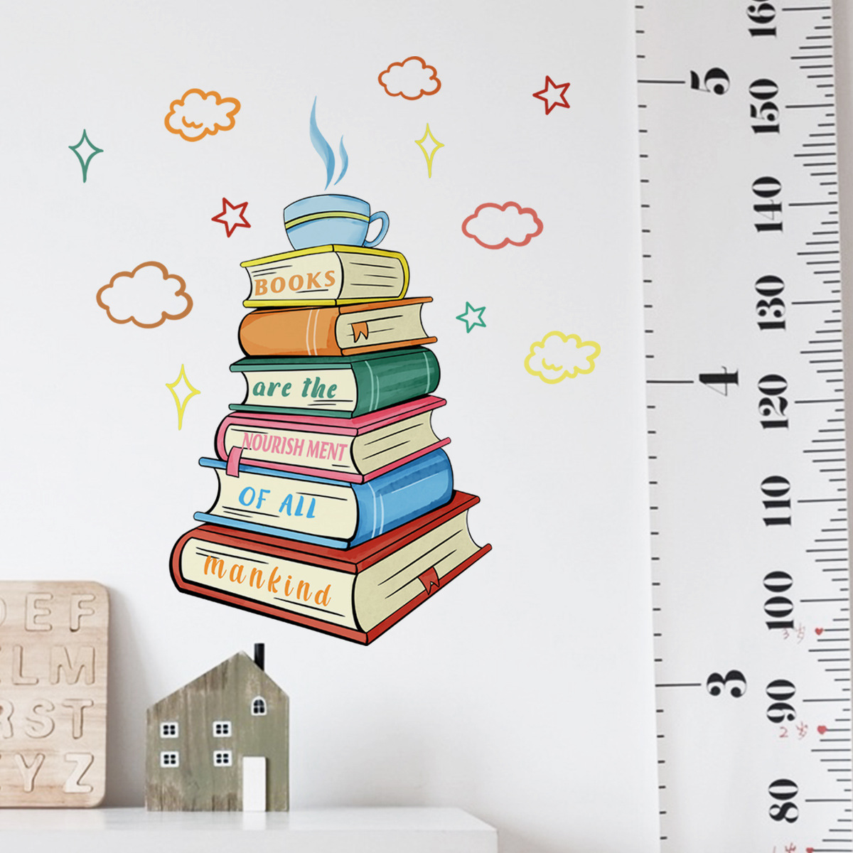 Never Stop Reading Wall Decals - Home Office Library 评论和价格