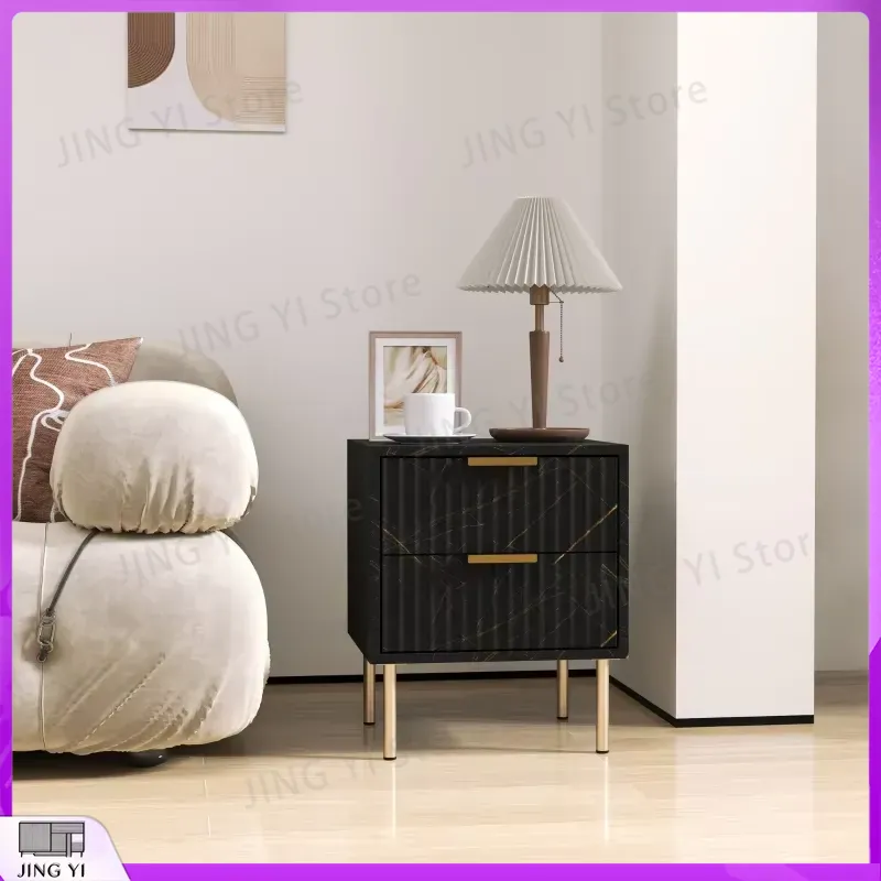 Elegant Two-Drawer Bedside Tab - Home Office With Two Desks 评论和价格