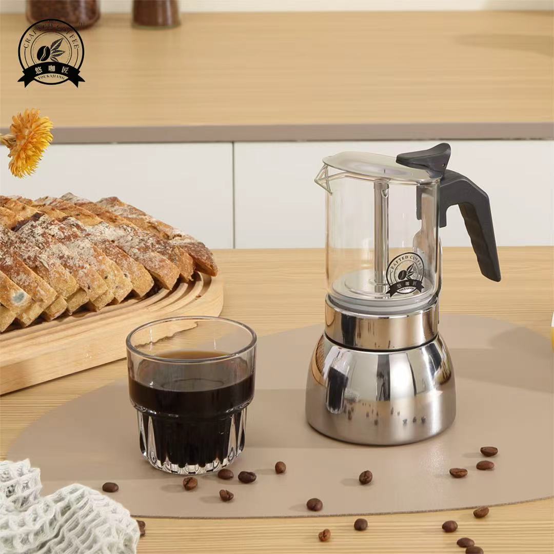 4/6 See-Through Moka Pot: High - Home Office Moka 评论和价格