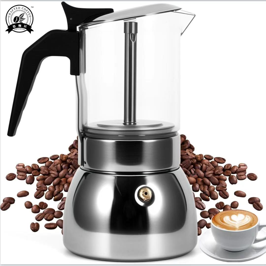 4/6 See-Through Moka Pot: High - Home Office Moka 评论和价格
