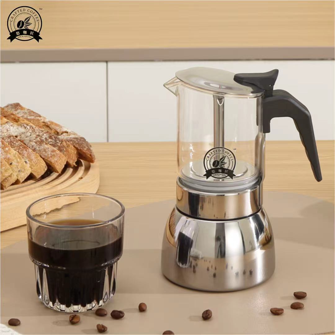 4/6 See-Through Moka Pot: High - Home Office Moka 评论和价格