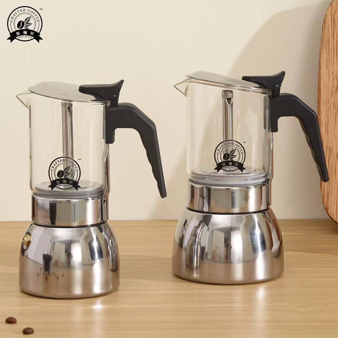 4/6 See-Through Moka Pot: High - Home Office Moka 评论和价格