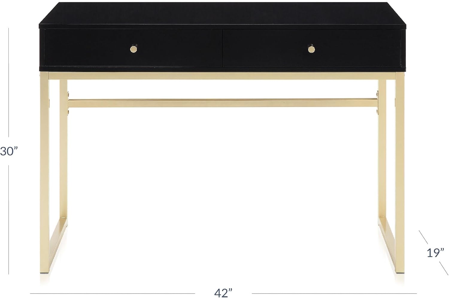 42 Inch Makeup Vanity or Home  - Home Office With Two Desks 评论和价格