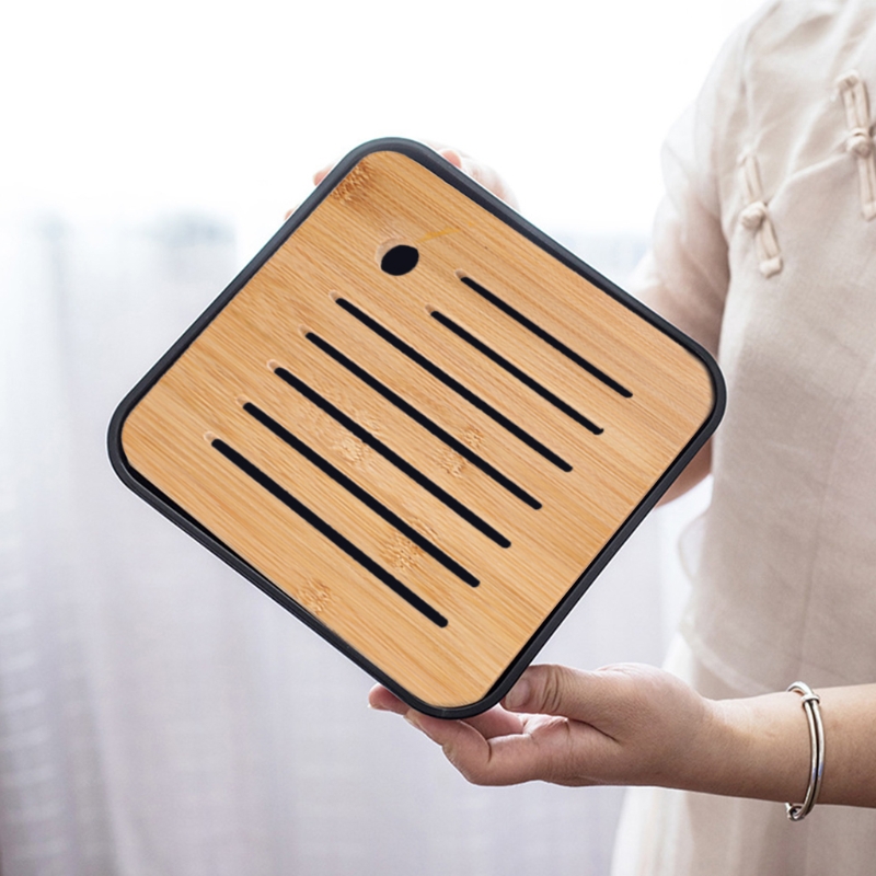 Bamboo Tea Tray Mini Bamboo Ch - Desktop Organizer Bamboo 评论和价格